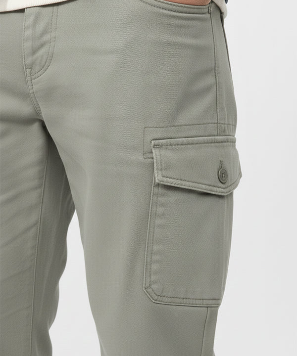 Men's Cotton Pant 6 Pocket - Stone L- Green Cp-0550