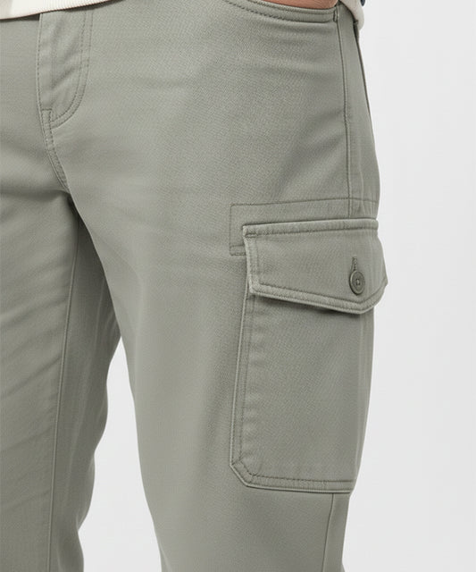 Men's Cotton Pant 6 Pocket - Stone L- Green Cp-0550