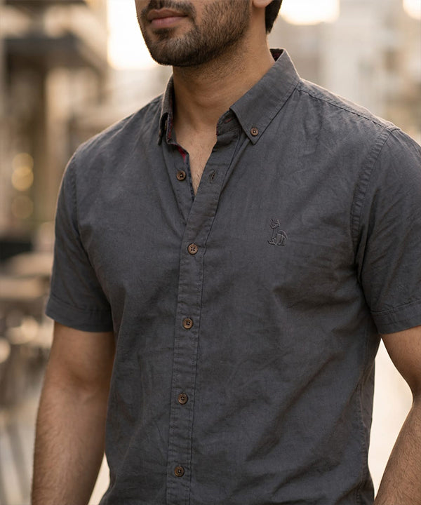 Men's Casual Shirt Half sleves - D-Grey Shc-1925 (ORG-H)