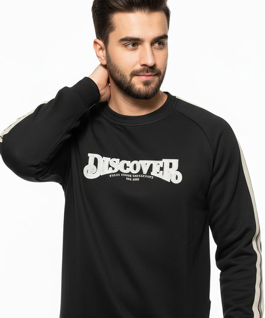 Men's Sweat Shirt - Black Tsh-5978