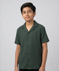 HR clothing Kids Half Sleeves Shirt - D-Green BSH-0116