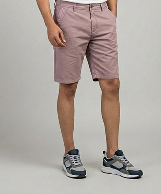 Men’s Summer Cotton Texture Pink Shorts- BR-0105