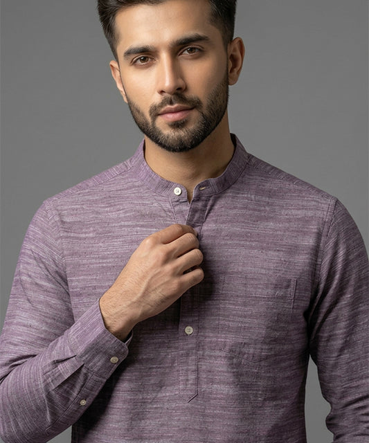 Men's Casual Shirt - Shc-1721 Purple Texture