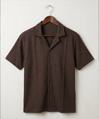 Men's Thermal Half sleves Shirt -Coffee-Brown Shc-3086