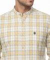 Men's Casual Shirt - Shc-1458 Yellow Chk