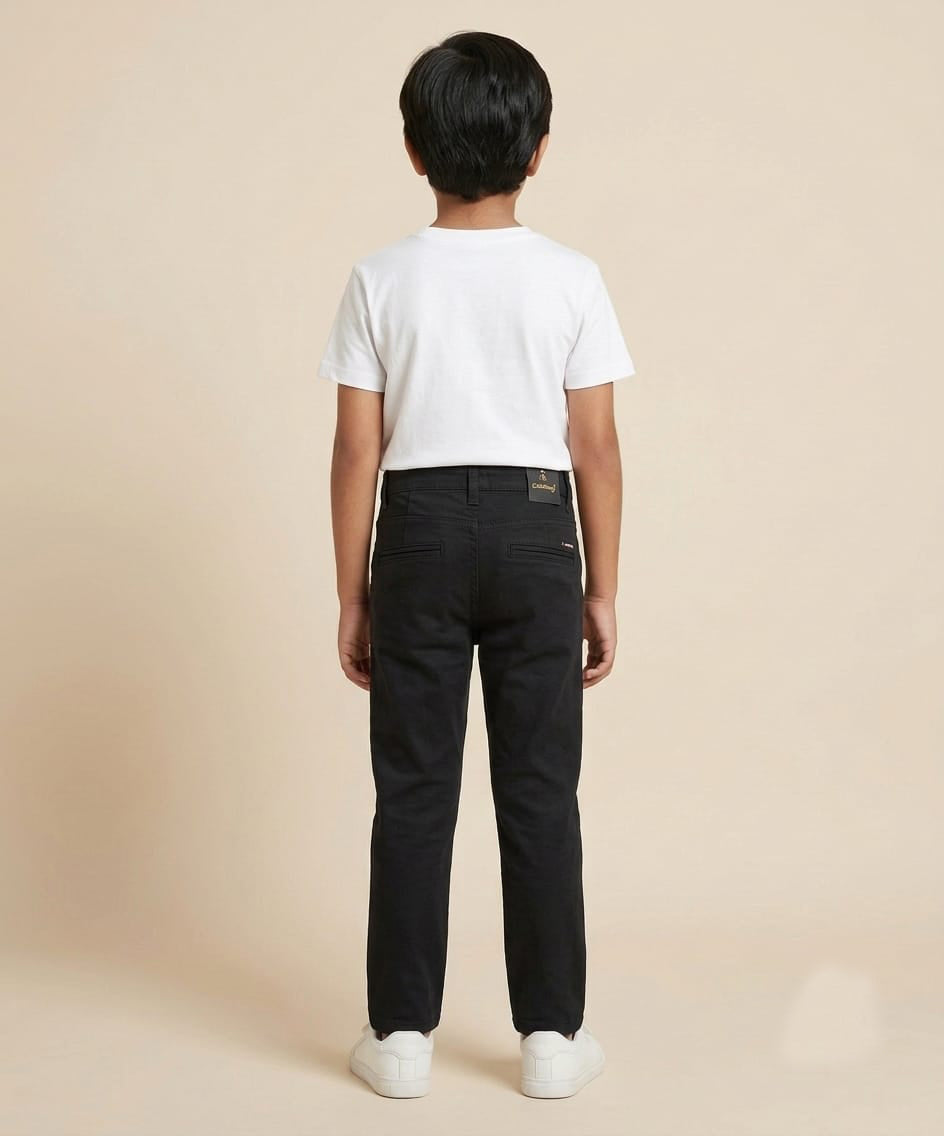 Kids Cotton Chino Pant - Bcp-0037 Black