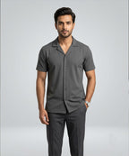 Men's Thermal Half sleves Shirt -D-Grey Shc-3086