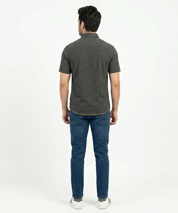 Men's Casual Grey Half Sleves Shc-2028