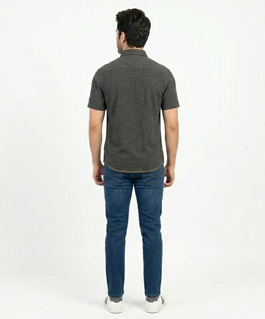 Men's Casual Grey Half Sleves Shc-2028
