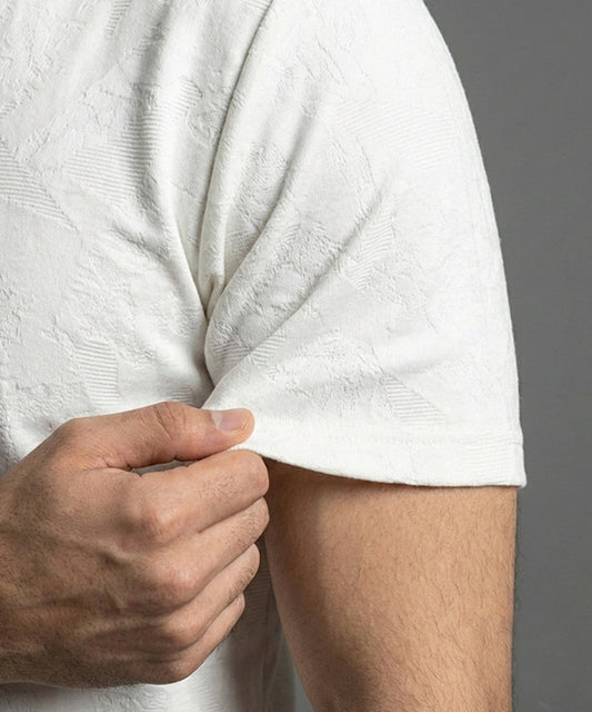 Men's T-Shirt Collar White Tsh-7025