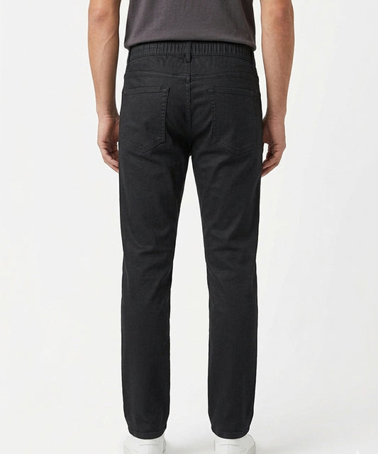 Elastic Waist Straight Fit Denim Jp-2229 Black
