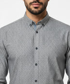 Men's Casual Shirt - Shc-1607 Printed Brown