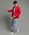 HR Clothing Men's Denim Jacket - Red