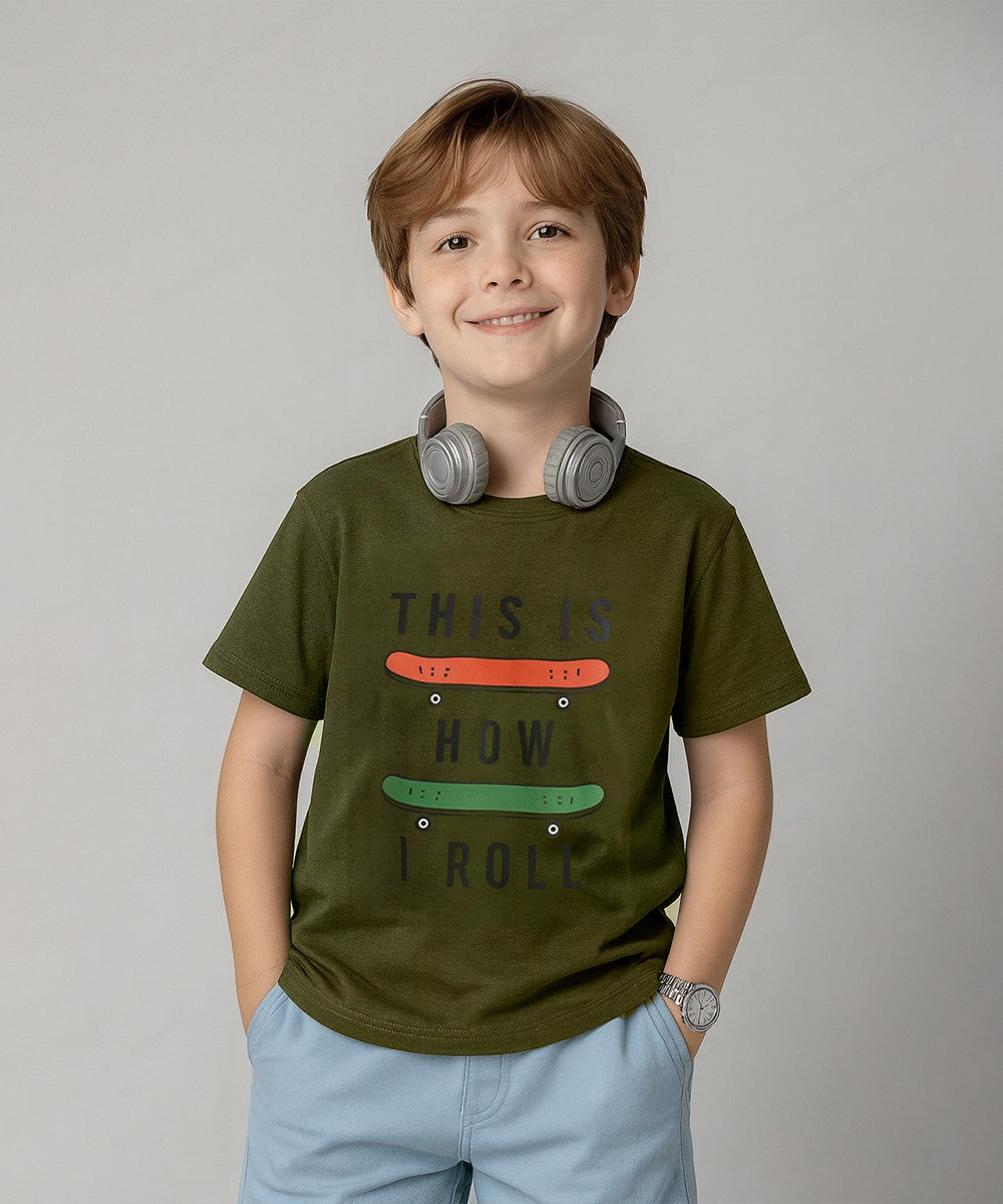 HR clothing Kids Tee's - Green BTS-1480