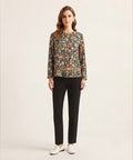 Women Western Floral Multi Printed Top LSH-0106