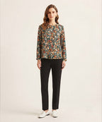 Women Western Floral Multi Printed Top LSH-0106