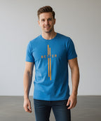 HR Clothing Men’s Printed T-Shirt – Light Blue TSH-5685
