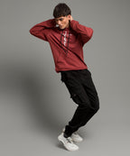 HR Clothing Men's Hoodie - Maroon TSH-5594