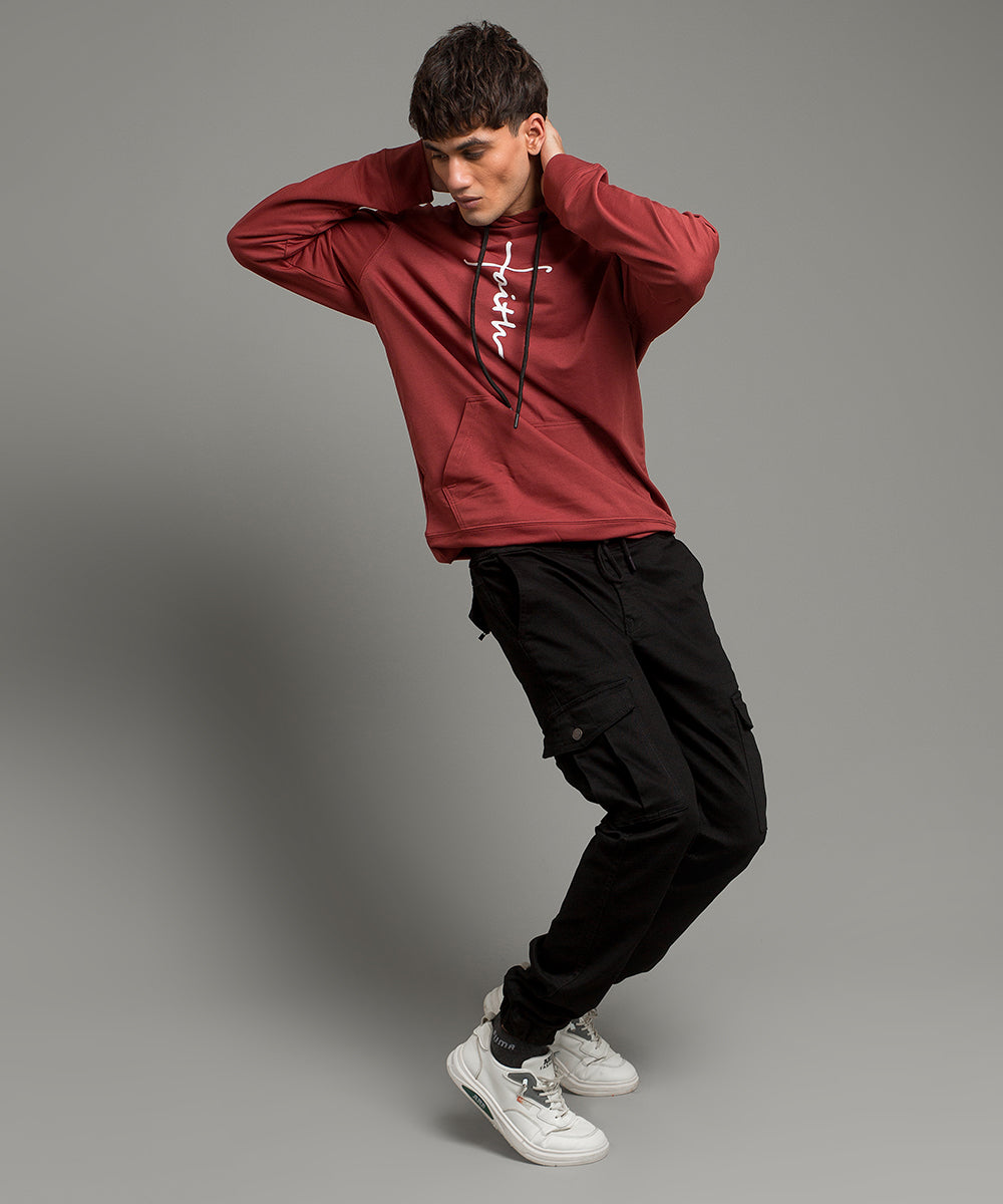 HR Clothing Men's Hoodie - Maroon TSH-5594