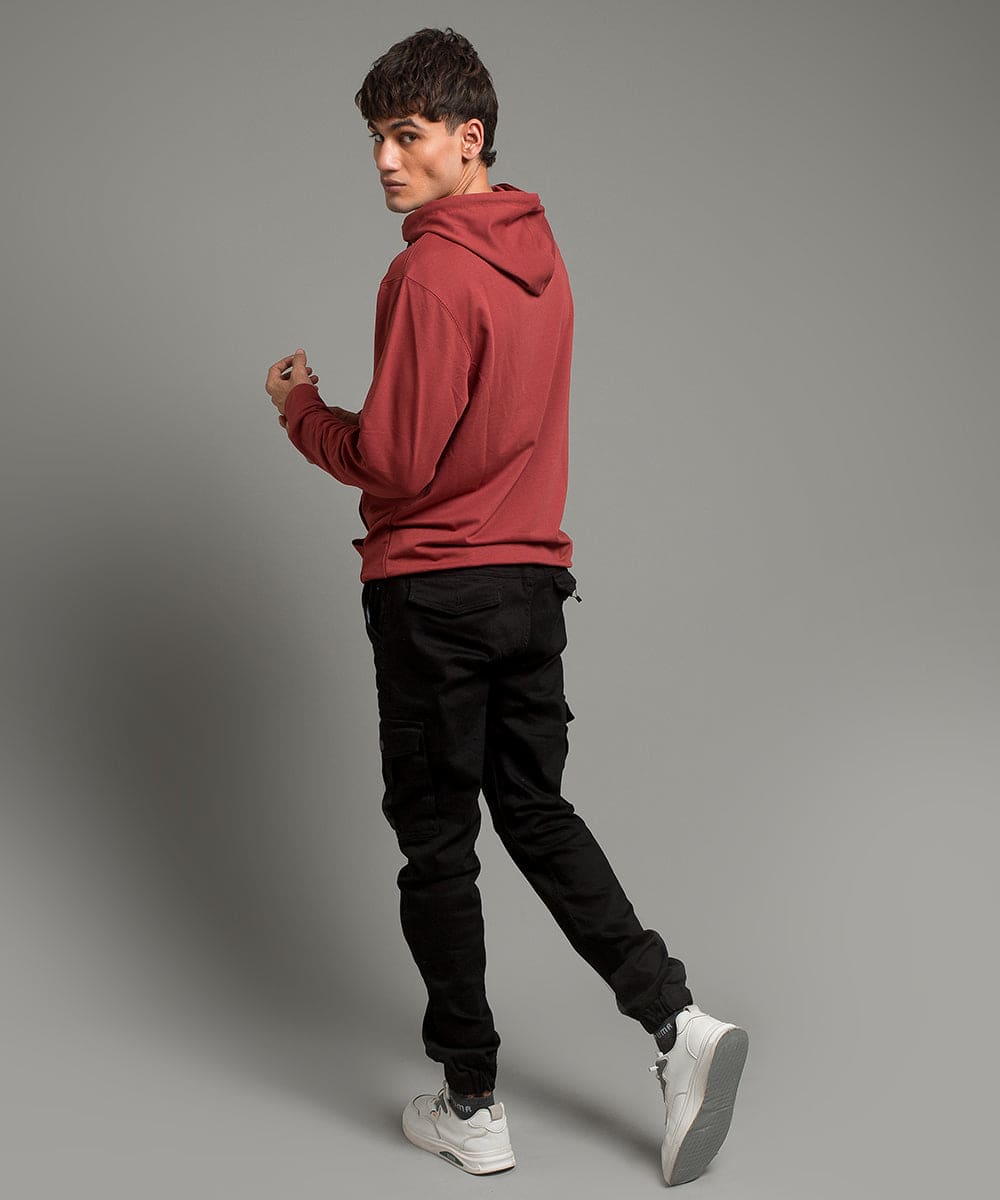 HR Clothing Men's Hoodie - Maroon TSH-5594