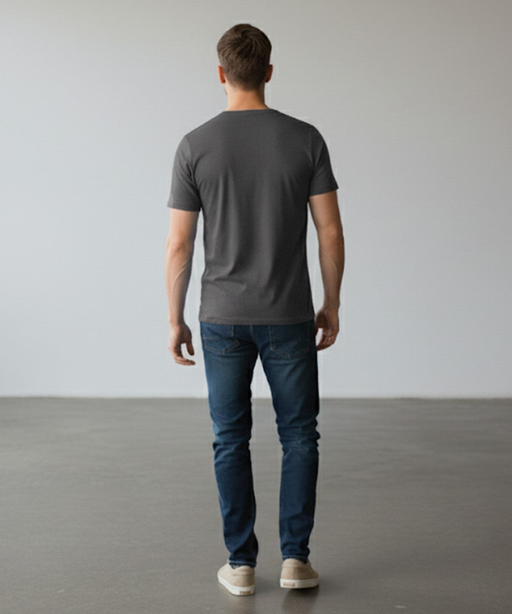 HR Clothing Men’s Printed T-Shirt – Grey TSH-5880