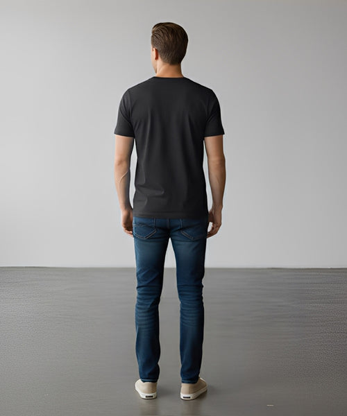 HR Clothing Men’s Printed T-Shirt – Black TSH-5879