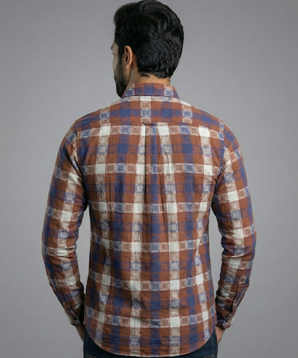 Men's Casual Shirt - Shc-1708 Printed Brown