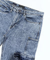 Men's Smart Baggy Denim - 10 pocket Wash Blue Jp-2078