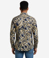 Men's Casual Printed Shirt - Brown Floral Shc-1028