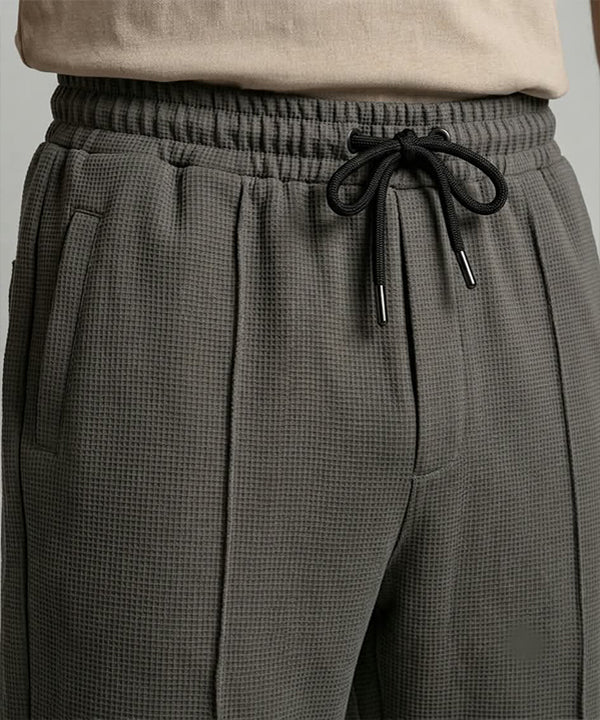 Men’s Smart Baggy Waffle Trouser– LWR-0711 D-Grey