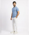 A|X Logo Self-Textured Polo T-Shirt TSH-7163 R-Blue