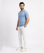 A|X Logo Self-Textured Polo T-Shirt TSH-7163 R-Blue
