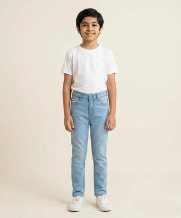 Boys Light Blue Stretch Denim Jeans- Bjp-0293