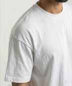 HR Clothing Men's White Drop Shoulder T-Shirt - TSH-7208