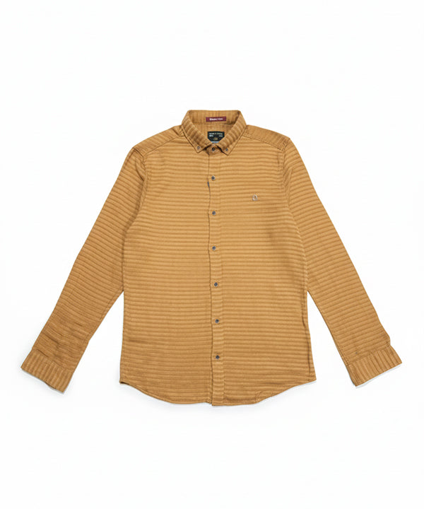 Men's Casual Shirt - Shc-1704 Brown Stripe
