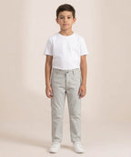 Kids Cotton Texture-White Chino Pant - Bcp-0052
