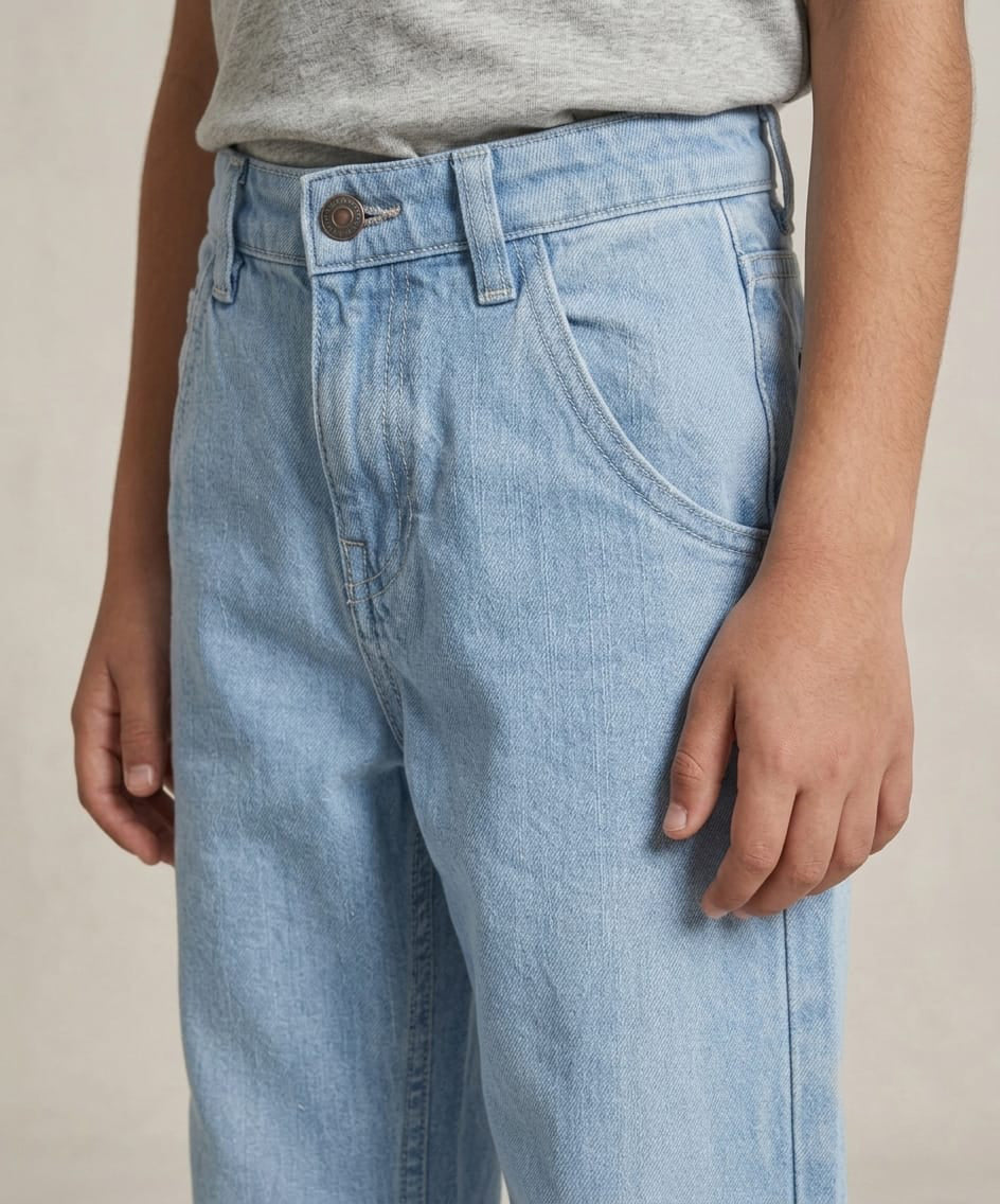 Boys Smart Baggy - L-Blue - Jeans - BJP-0318