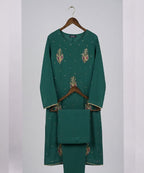 Women's Eastern Green Embroidered 2-Piece Suit 0006