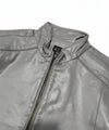 Men's Faux Leather Jacket Jk-0286 Dotted Grey