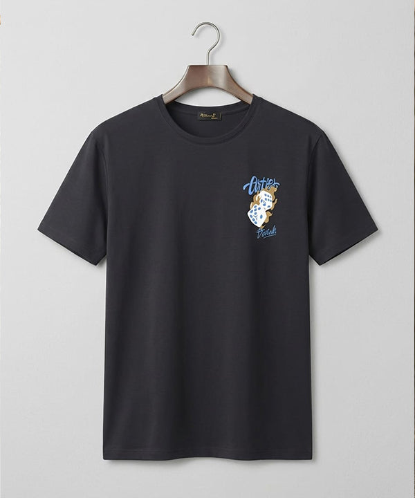 HR Clothing Men's Black Printed Drop Shoulder T-Shirt - TSH-5762