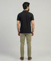 Premium Ribbed Collar Polo T-Shirt Black TSH-7162