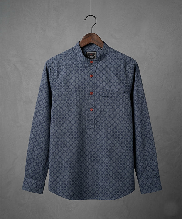 Men's Casual Shirt - Shc-1379 Texture Navy