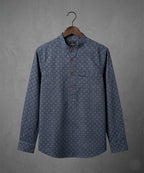 Men's Casual Shirt - Shc-1379 Texture Navy