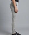 Waffle Knit Elastic Waist Trousers - L Grey Lwr-0694
