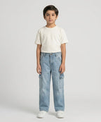 Boys Carpenter Straight Fit Jeans- BJP-0273 L-Blue