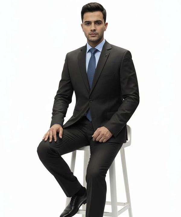 Formal Suit Gst-0123 Black 2 Button