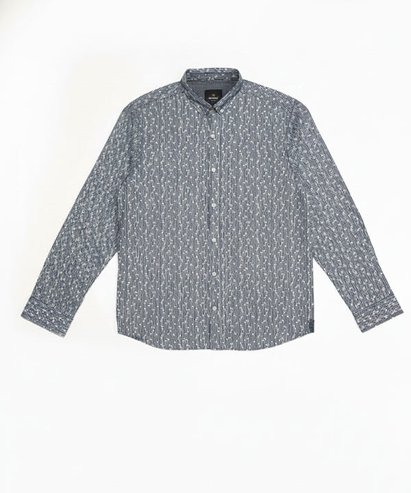 Men's Casual Shirt - Shc-1541 Navy-Stripe