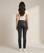 HR Clothing Women's Slim Fit Denim Jeans-LJP-0027–Mate-Black
