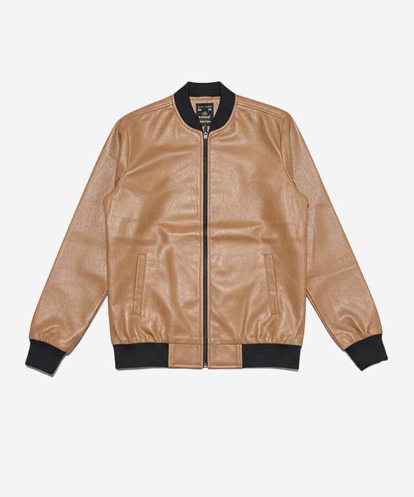 Men's Leather Jacket - Brown JK-0442