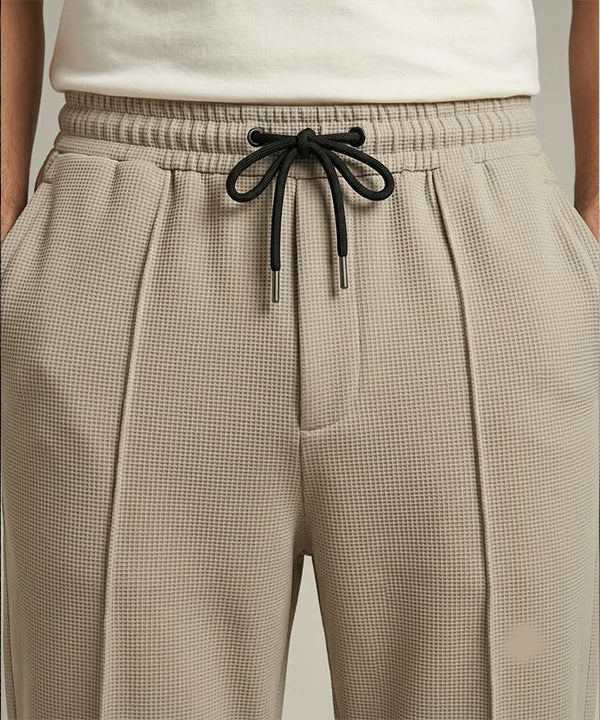 Men’s Smart Baggy Waffle Trouser– LWR-0711 Fawn
